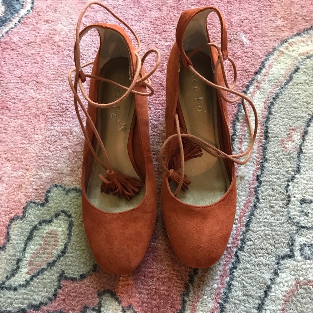 Anthropologie Ankle Tie Shoes